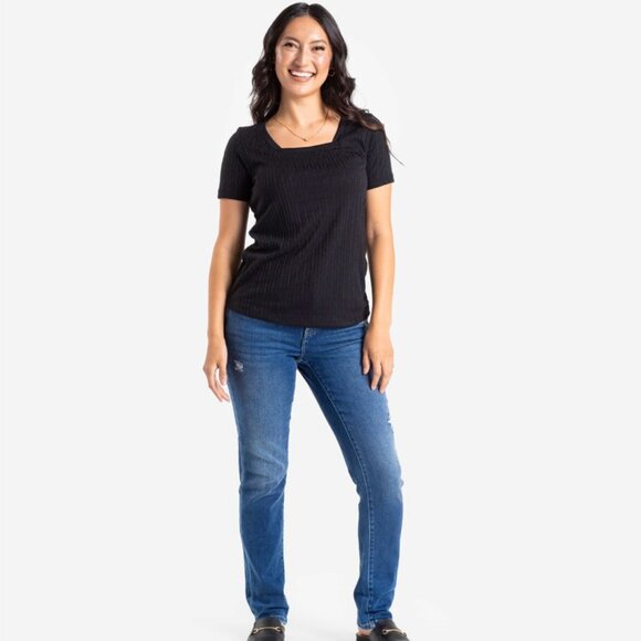 LulaRoe Martha square neck top Size L - Picture 2 of 2